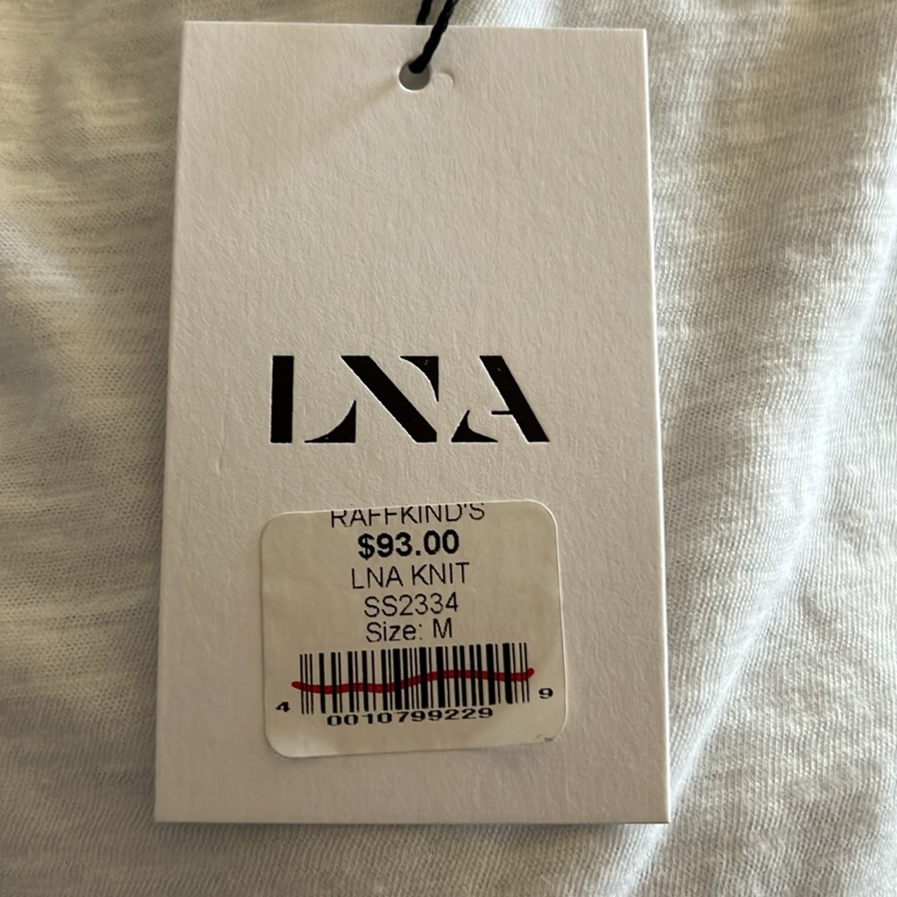 NWT LNA sleeveless white mid drift top! - Picture 5 of 5